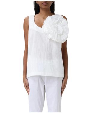 Hanita Sleeveless Tops - Bianco