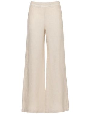 120% Lino Wide Trousers - Natural