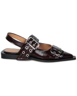 Ganni Ballerina Shoes - Brown