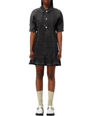 Ganni Short Dresses - Black