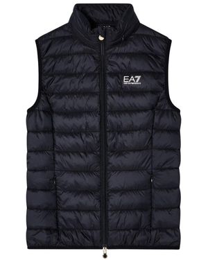 EA7 Jassen ,Zwart ,Gilet - Blauw