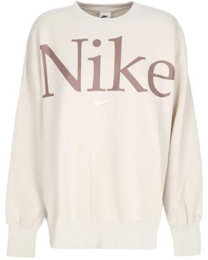 Nike Phoenix Fleece Oversized Logo Crewneck - Weiß