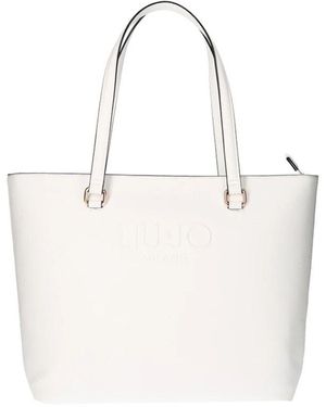 Liu Jo Weiße Handtasche Mit Goldenen Details