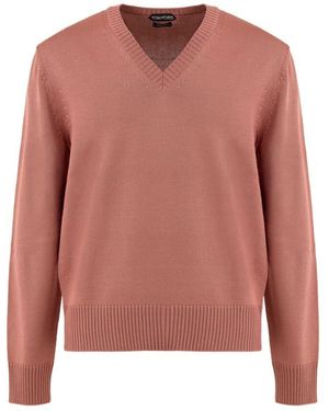 Tom Ford V-Ausschnitt Pullover - Pink