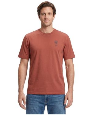 Blauer Tops ,Bruin ,Katoen Eutaw T-Shirt Met Toon-Op-Toon Logo - Rood
