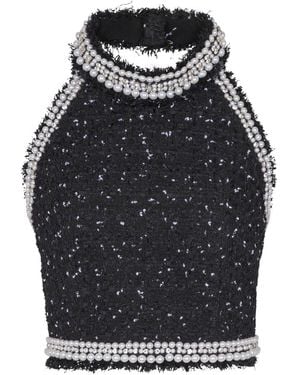 Balmain Sleeveless Tops - Negro