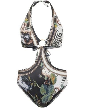 Roberto Cavalli Badmode ,Veelkleurig ,One-Piece - Metallic