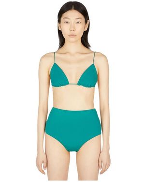 Ziah Badmode ,Groen ,Driehoek Bikini Top - Blauw