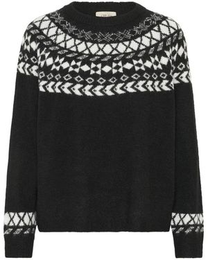 Cream Truien & Vesten ,Zwart ,Rondgebreide Trui