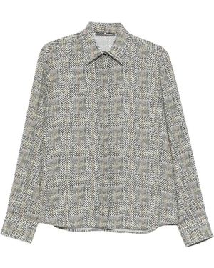 Ermanno Scervino Overhemden ,Veelkleurig ,Camisa - Grijs