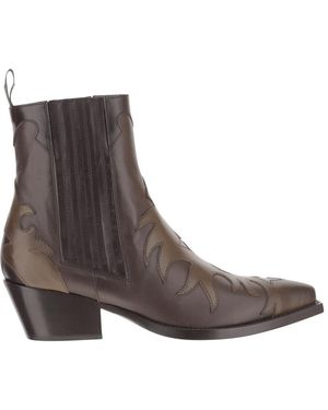 Sartore Schoenen ,Bruin ,Leer Parma Leren Enkellaarsjes
