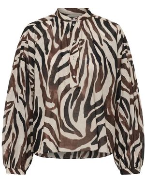Inwear Overhemden ,Veelkleurig ,Katoen Rosalieiw Blouse - Zwart