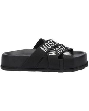 Moschino Platform-Athletik-Sandalen - Schwarz
