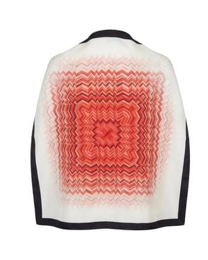 Missoni Zijden Foulard Met Macro Zigzag Print - Rood