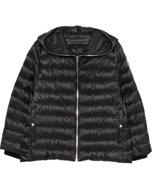 Moncler Jassen ,Zwart ,Wol Ziplock Hooded Short Down Jacket