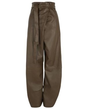 Cortana Leather Trousers - Brown