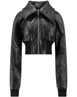 Rick Owens Dracuflight Cropped Jacket - Zwart