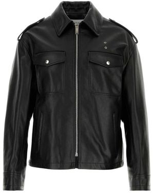 McQueen Leather Jackets - Black