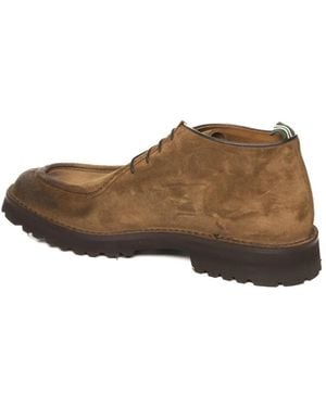 Green George Lace-Up Boots - Marron