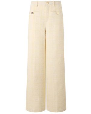 Gucci Broeken ,Katoen Tweed Katoen Check Broek - Naturel