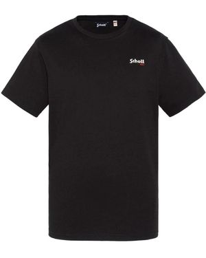 Schott Nyc T-Shirts - Zwart