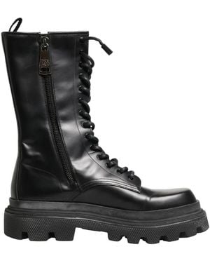 Dolce & Gabbana Lace-Up Boots - Black