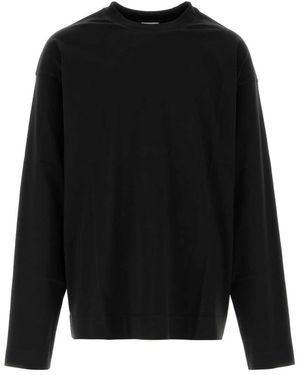 Dries Van Noten Tops ,Zwart ,Katoen Hegland T-Shirt