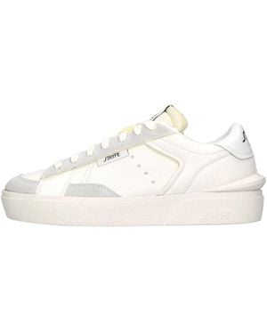 Strype Schoenen ,Leer Sneakers Cream - Wit
