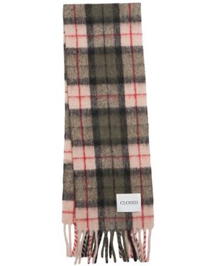 Closed Accessoires ,Veelkleurig ,Geruit Alpacamix Sjaal - Bruin
