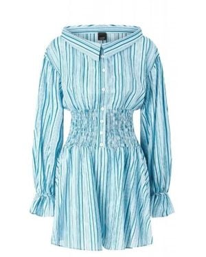 Pinko Gestreept Shirred Jumpsuit - Blauw
