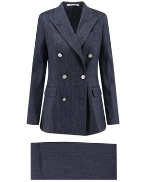 Tagliatore Parigi Leinenanzug - Blau