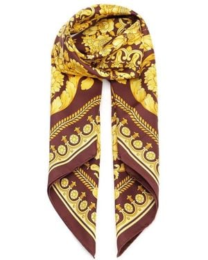Versace Grote Zijden Sjaal - Geel