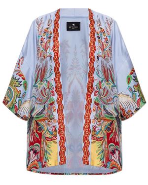 Etro Overhemden ,Veelkleurig ,Kimonos - Blauw