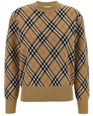 Burberry Round-Neck Knitwear - Verde