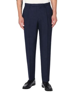 Santaniello Broeken ,Blauw ,Wol Arechi Broeken
