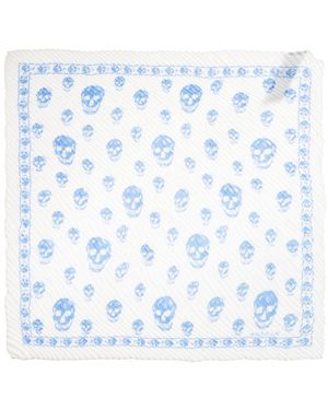 McQueen Silky Scarves - Azul