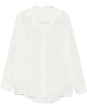 Maison Margiela Overhemden ,Wit ,Tape-Detail Long-Sleeve Shirt