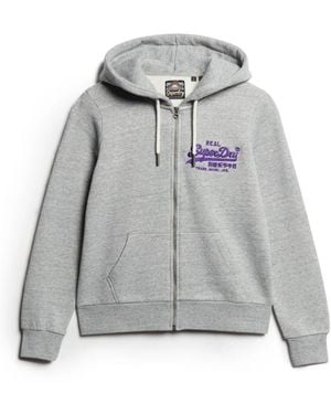Superdry Zip-Throughs - Grey