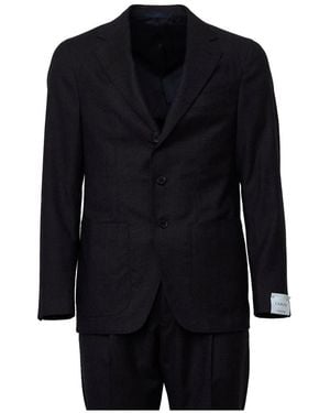 Caruso Single Breasted Suits - Negro