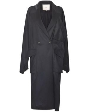 Setchu Double-Breasted Coats - Nero