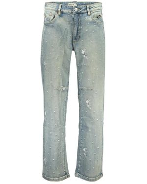 Desigual Shine Rechte Jeans - Blauw