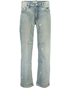 Desigual Shine Gerades Jeans - Blau