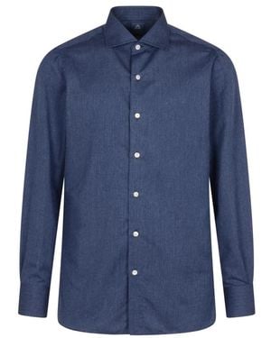 Finamore 1925 Casual Shirts - Bleu