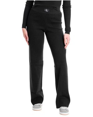 Calvin Klein Pantaloni Variegate Rib Sweater - Zwart