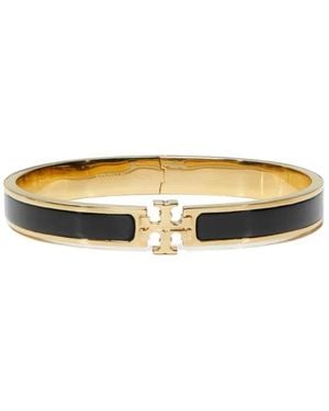 Tory Burch Accessoires ,Zwart ,Nylon Kira Enameled Hinged Bracelet - Naturel