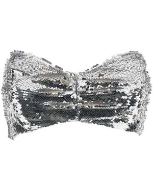 Simone Rocha Sequined Bandeau Top - Grijs