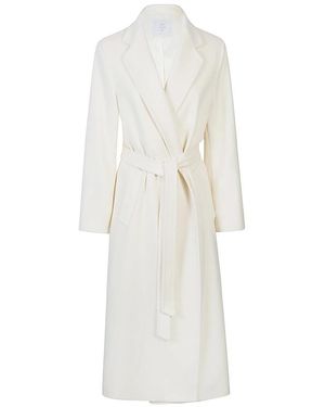 Eleventy Belted Coats - White