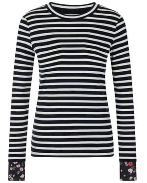 Marc Cain Maritiem Gestreept Shirt - Zwart