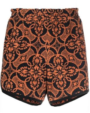 Marine Serre Casual Shorts - Brown
