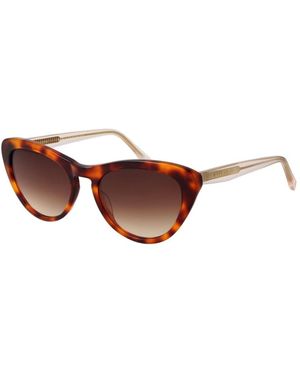 Ted Baker Accessoires ,Bruin ,Cat Eye Acetaat Zonnebril